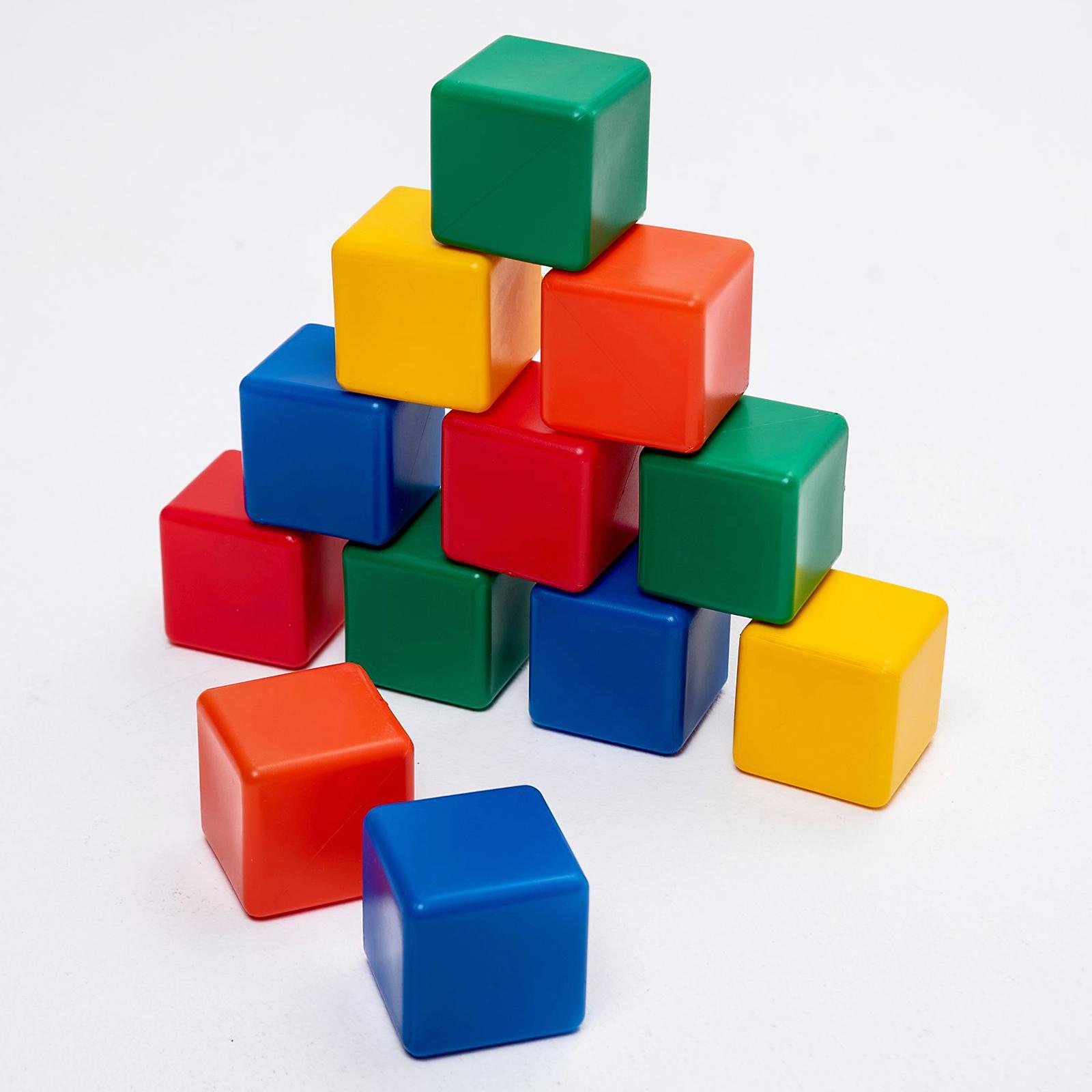 Игрушка IQ-ZABIAKA кубики цветные, 12 штук, 6×6 см - фото 6