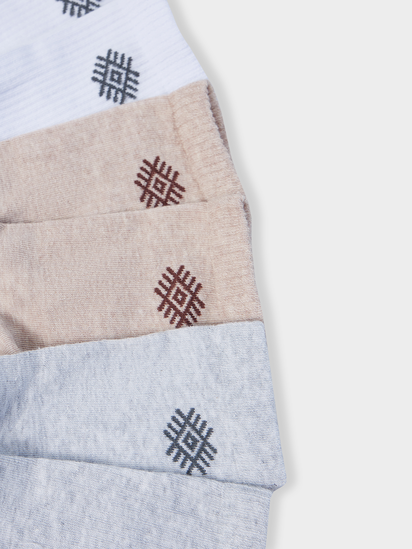 Носки 3 пары Mark Formelle (Марк Формэль) 444A-2775/белый /беж.мел /св.сер.меланж/ - фото 4