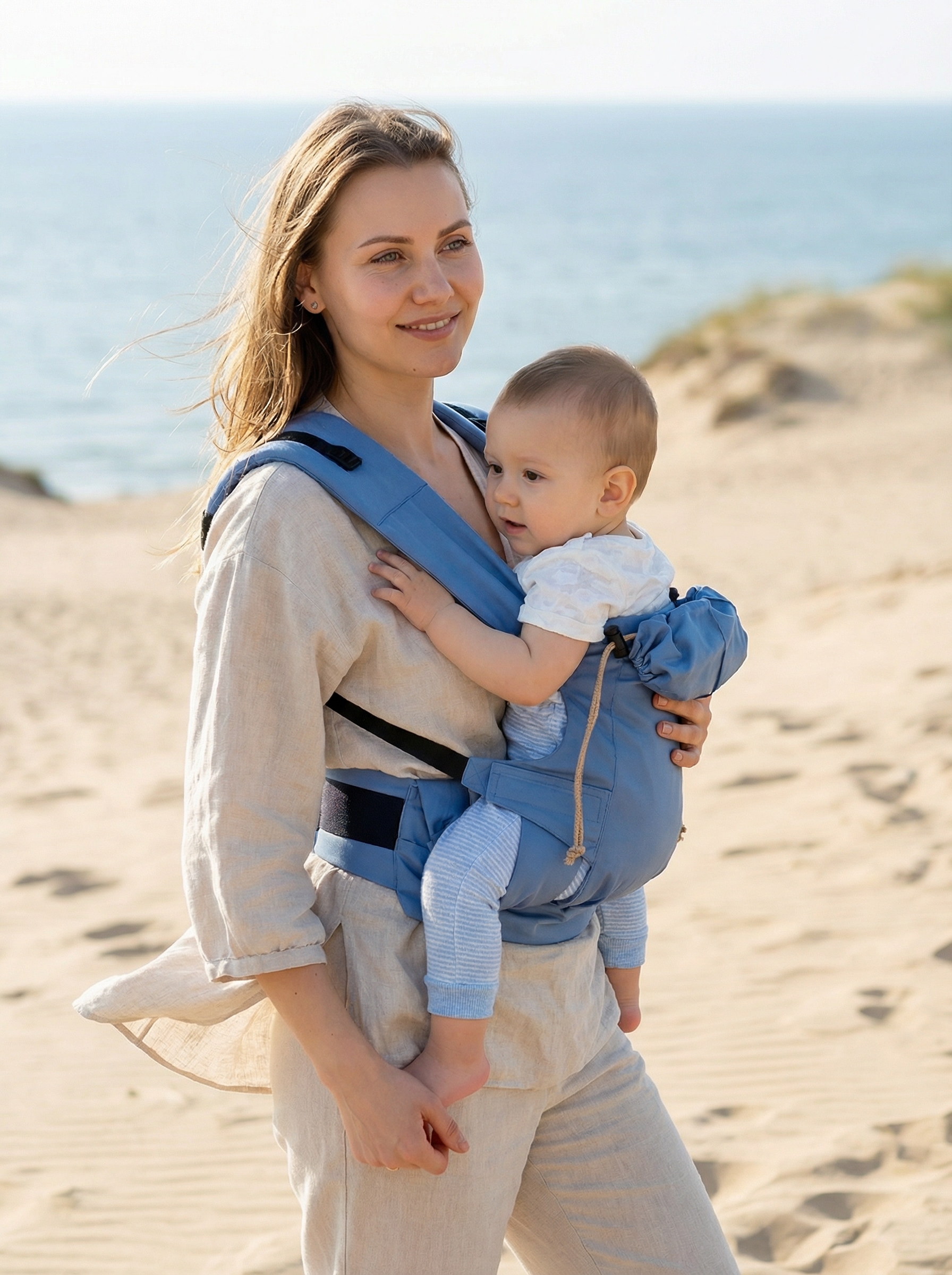 Слинг-рюкзак inlovery эргорюкзак NextToMommy синий - фото 3