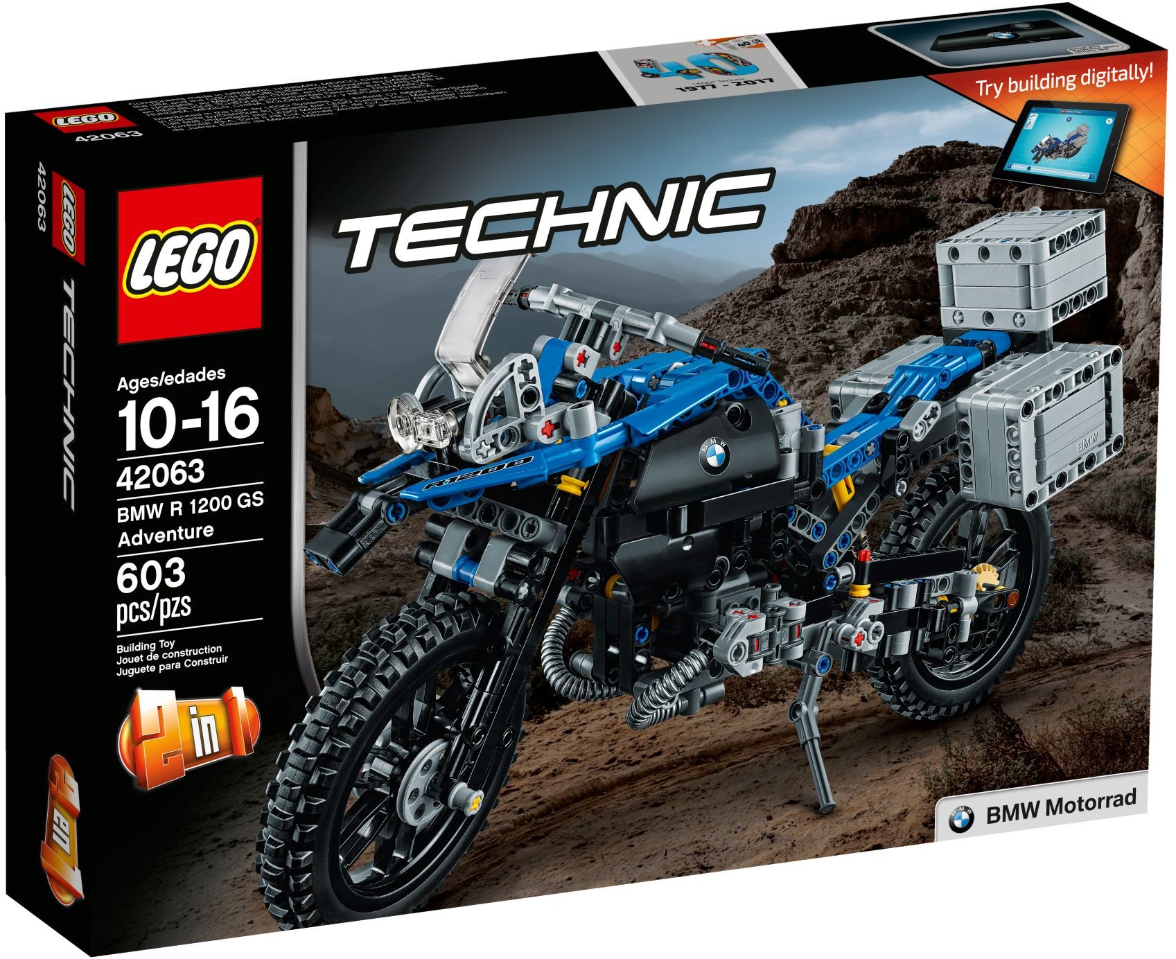 Изображение товара Конструктор LEGO Technic Приключения на BMW R 1200 GS 603 деталей - модель мотоцикла для детей и ко Изображение товара Конструктор LEGO Technic Приключения на BMW R 1200 GS 603 деталей - модель мотоцикла для детей и ко
