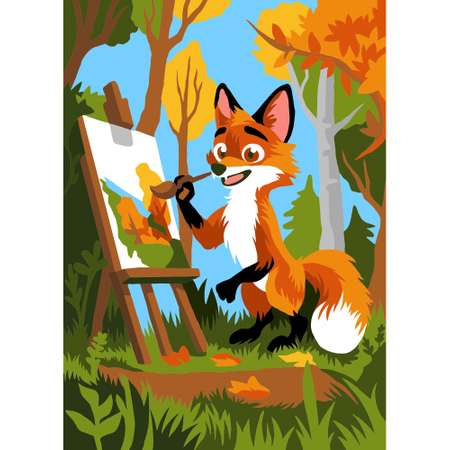 Картина по номерам Hobby Paint Лис-художник в ассортименте