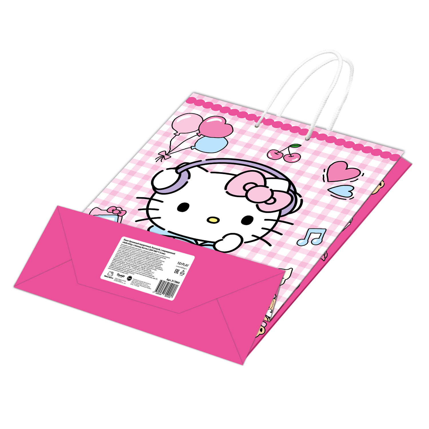 Пакет подарочный ND PLAY Hello Kitty Модница 26*36см - фото 4
