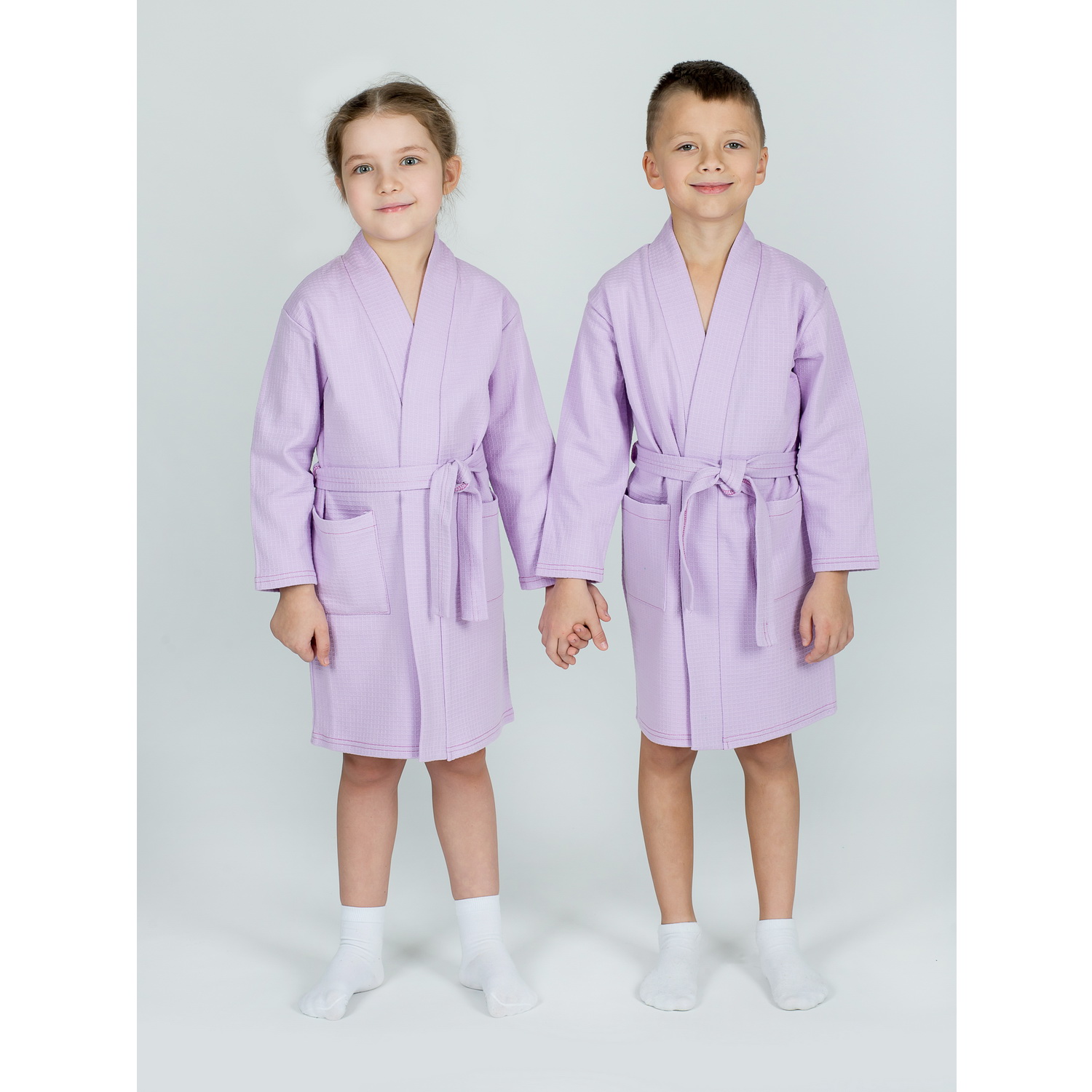 Халат KiMMi co К-1408913 лиловый - фото 3