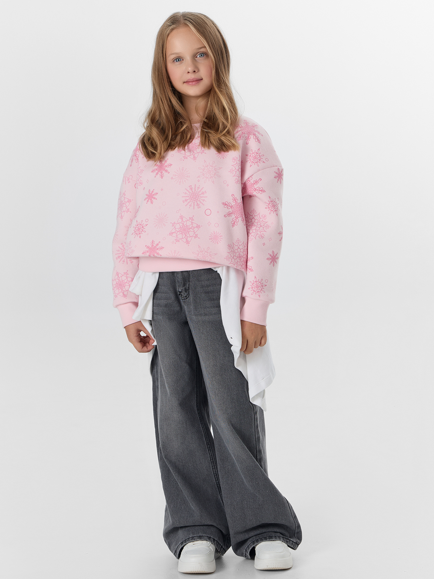 Свитшот Mark Formelle (Марк Формэль) 127897/1/снежинки на розовом нектаре - фото 5