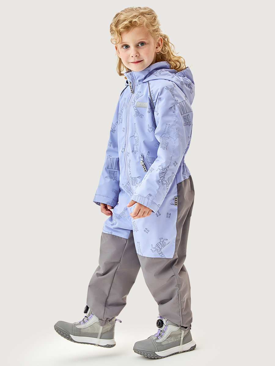 Комбинезон BASE by NIKASTYLE б8м10426 лаванда/серый - фото 3