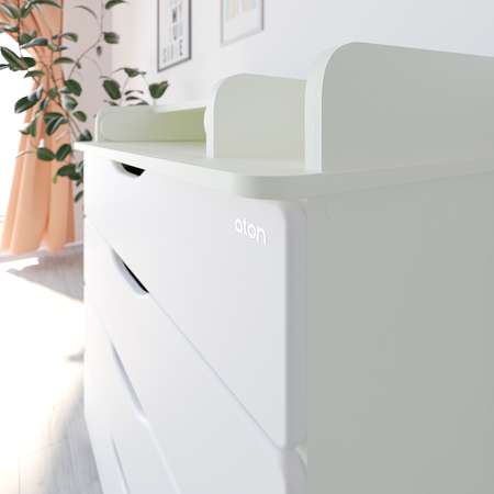 Пеленальный комод aton baby furniture Комод Сириус-2 Wood 804 белый премиум