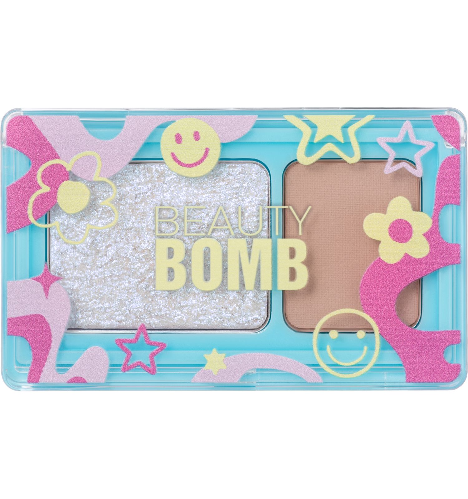 Палетка теней для век Beauty Bomb Double Eyeshadow Palette двойная 01 матовые и сияющие оттенки 3.4г - фото 1