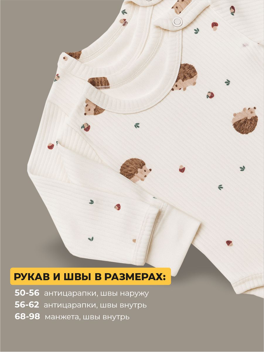 Боди 3 шт ШВЕЙНЫЕ ИСТОРИИ бодиежики - фото 5