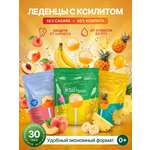 Леденцы на палочке без сахара с ксилитом Ksilibon ассорти экзотик30 шт