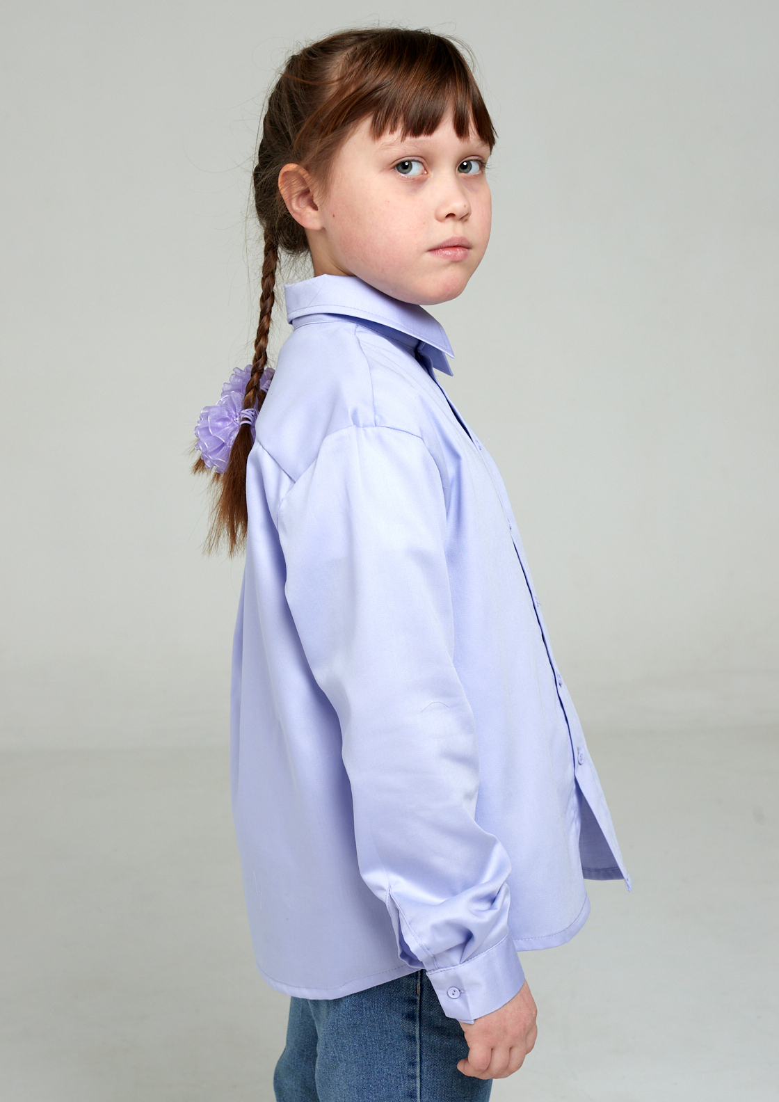Рубашка IRINA EGOROVA RUB-Kids-Classic_сиреневый - фото 6