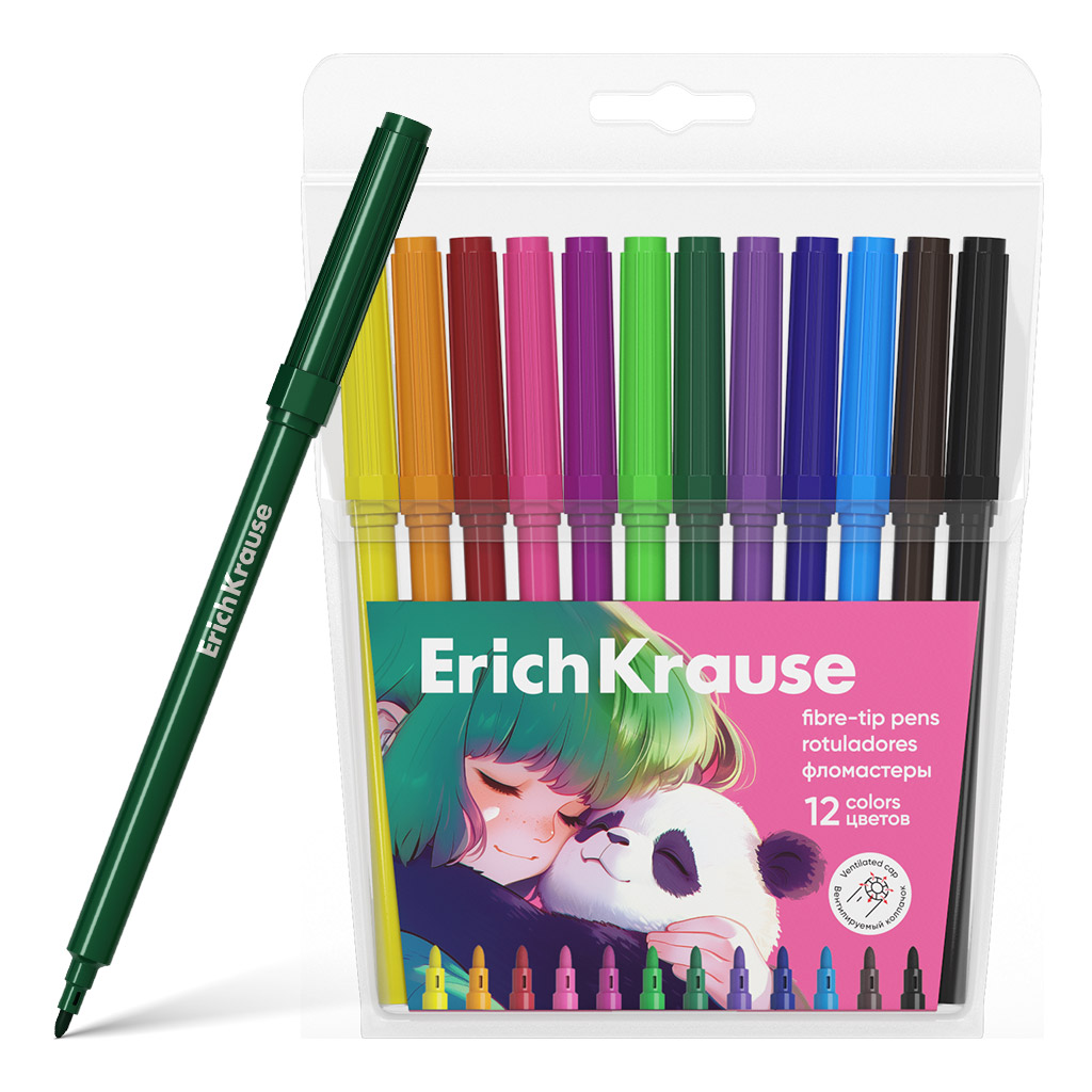 Фломастеры ErichKrause 12 шт. - фото 1