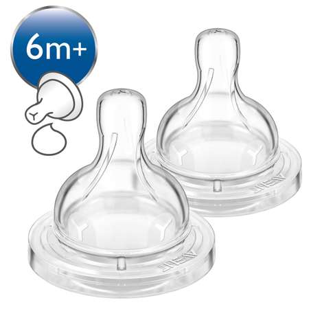 Соска Philips Avent Anti-Colic силикон (для густых жидкостей) 2 шт.