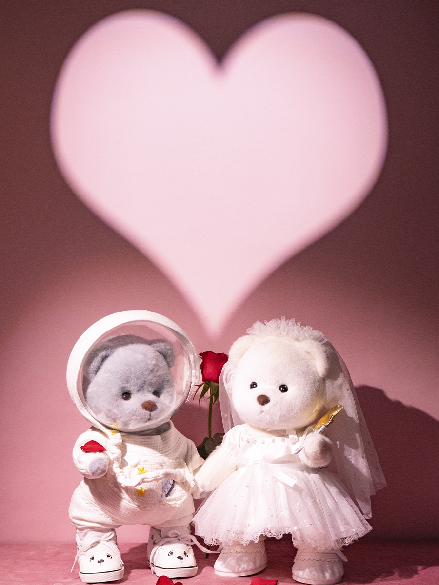Мягкая игрушка TeddyTales Медведь Невеста Астронавта M - фото 11