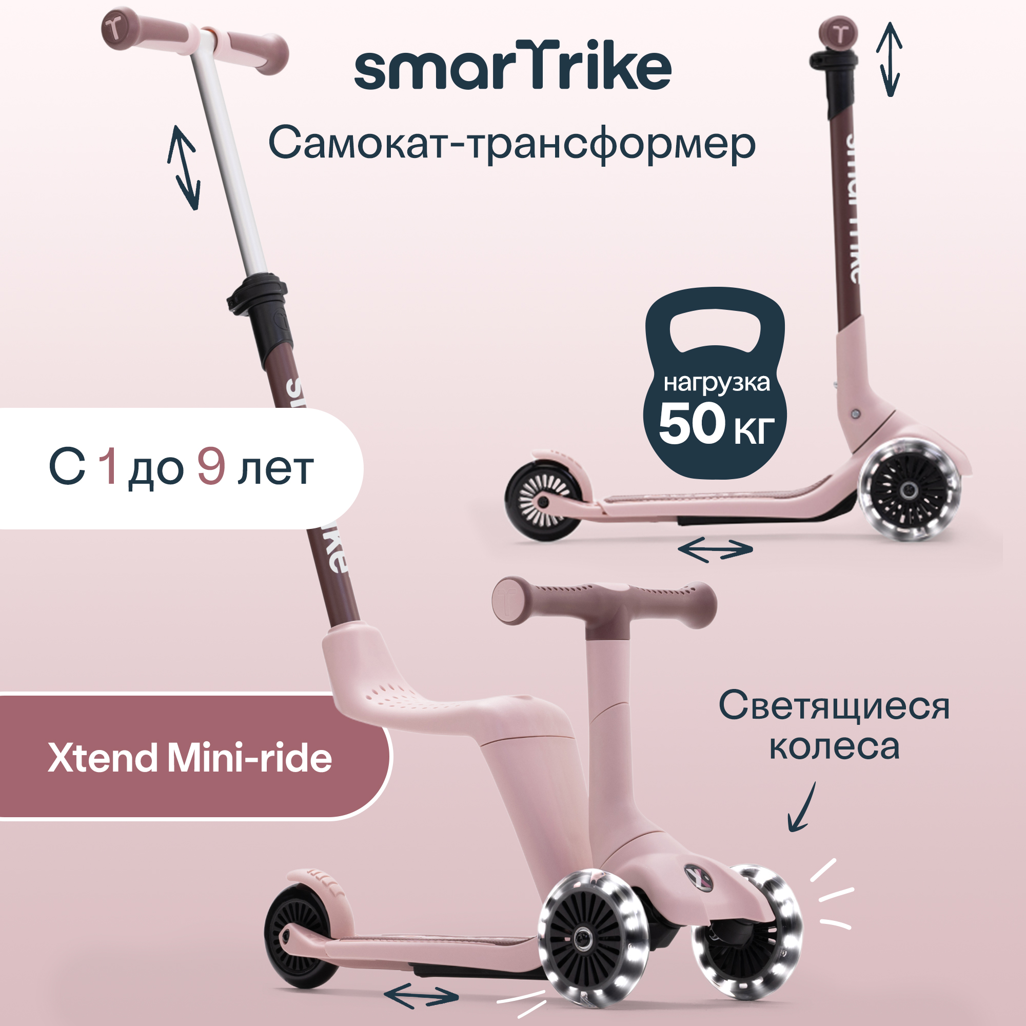 Самокат SmarTrike трехколесный - фото 1