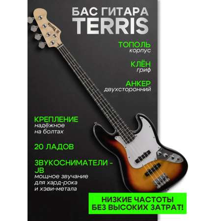 Игрушка музыкальная Terris TJB-15 SB электрогитара