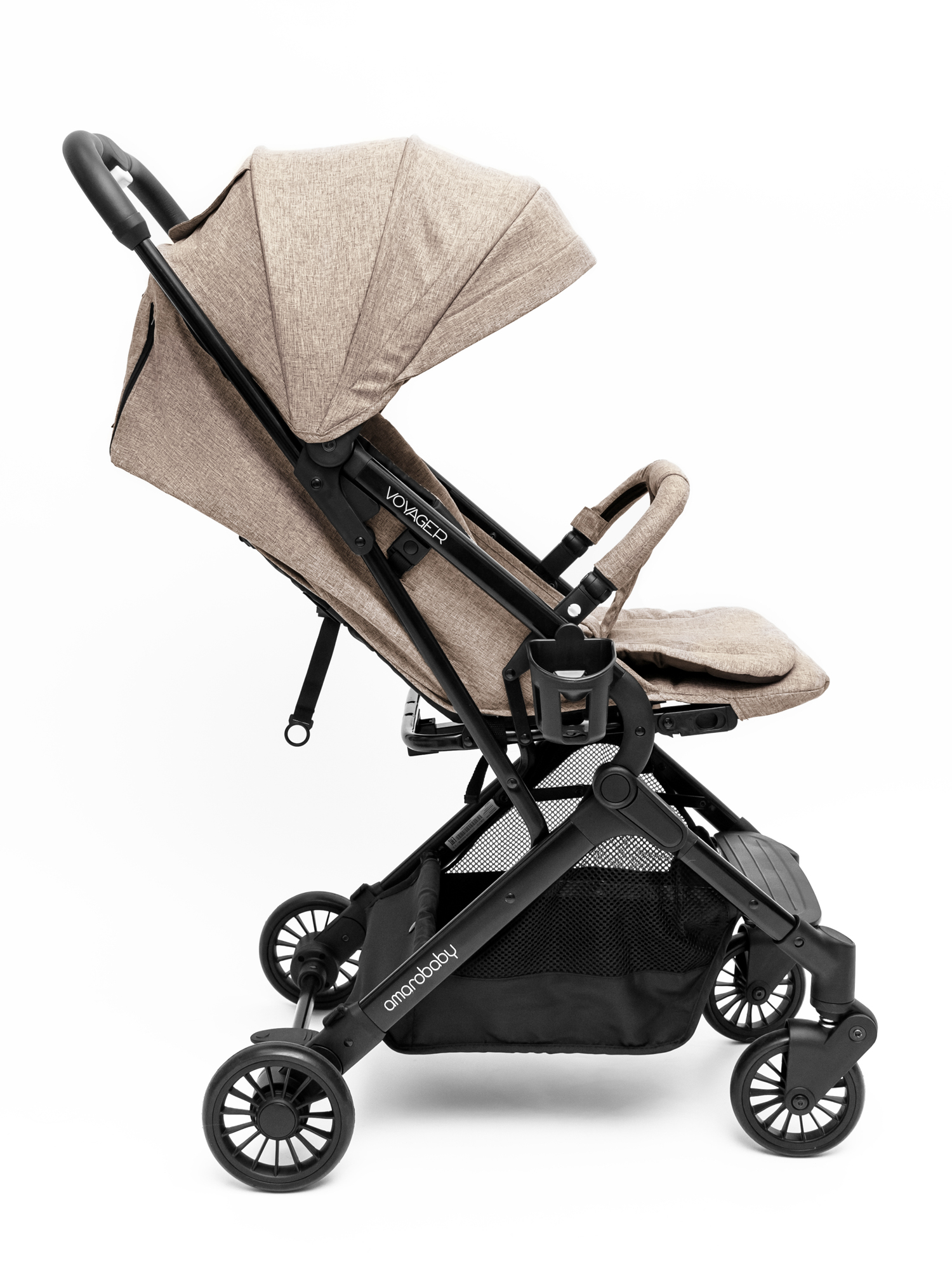 Коляска прогулочная Amarobaby Voyager коричневый - фото 25