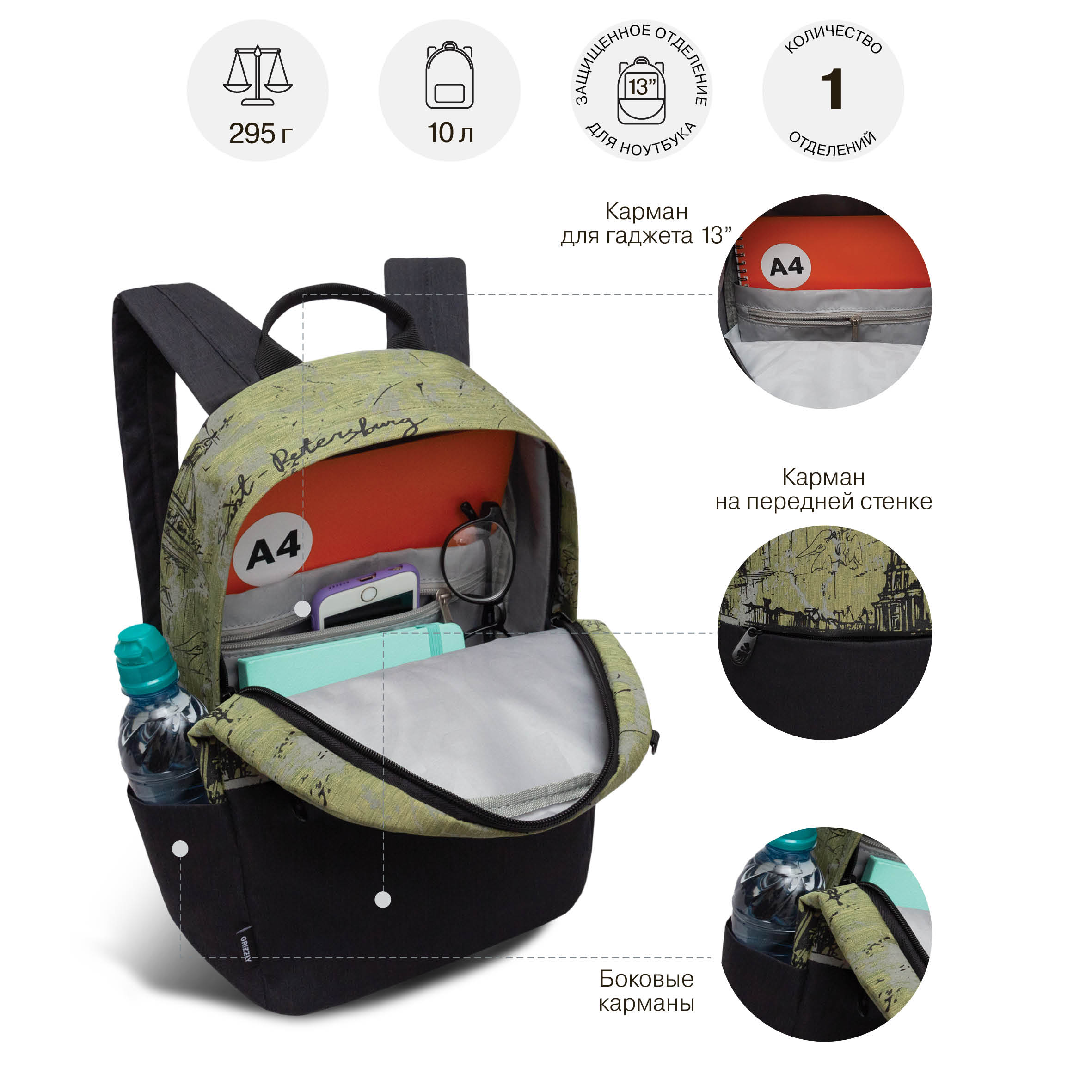 Рюкзак Grizzly для девочки - фото 8