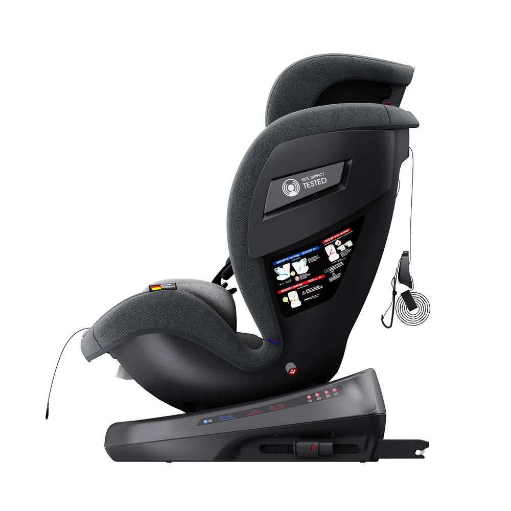 Автокресло KLEE Rapid 360 Fix Isofix 0+/1/2/3 (0-36 кг) серый - фото 4