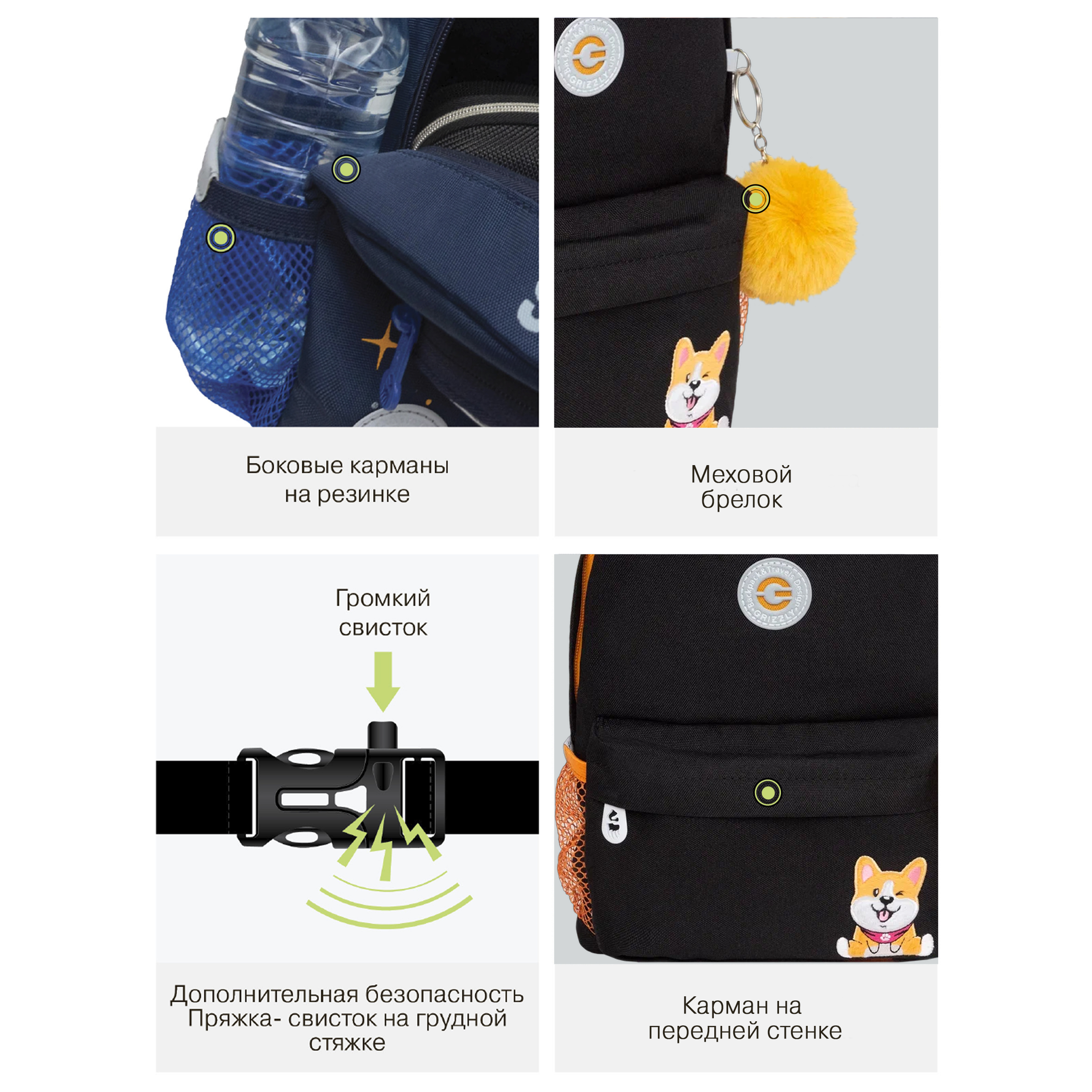 Рюкзак дошкольный Grizzly для девочки - фото 11