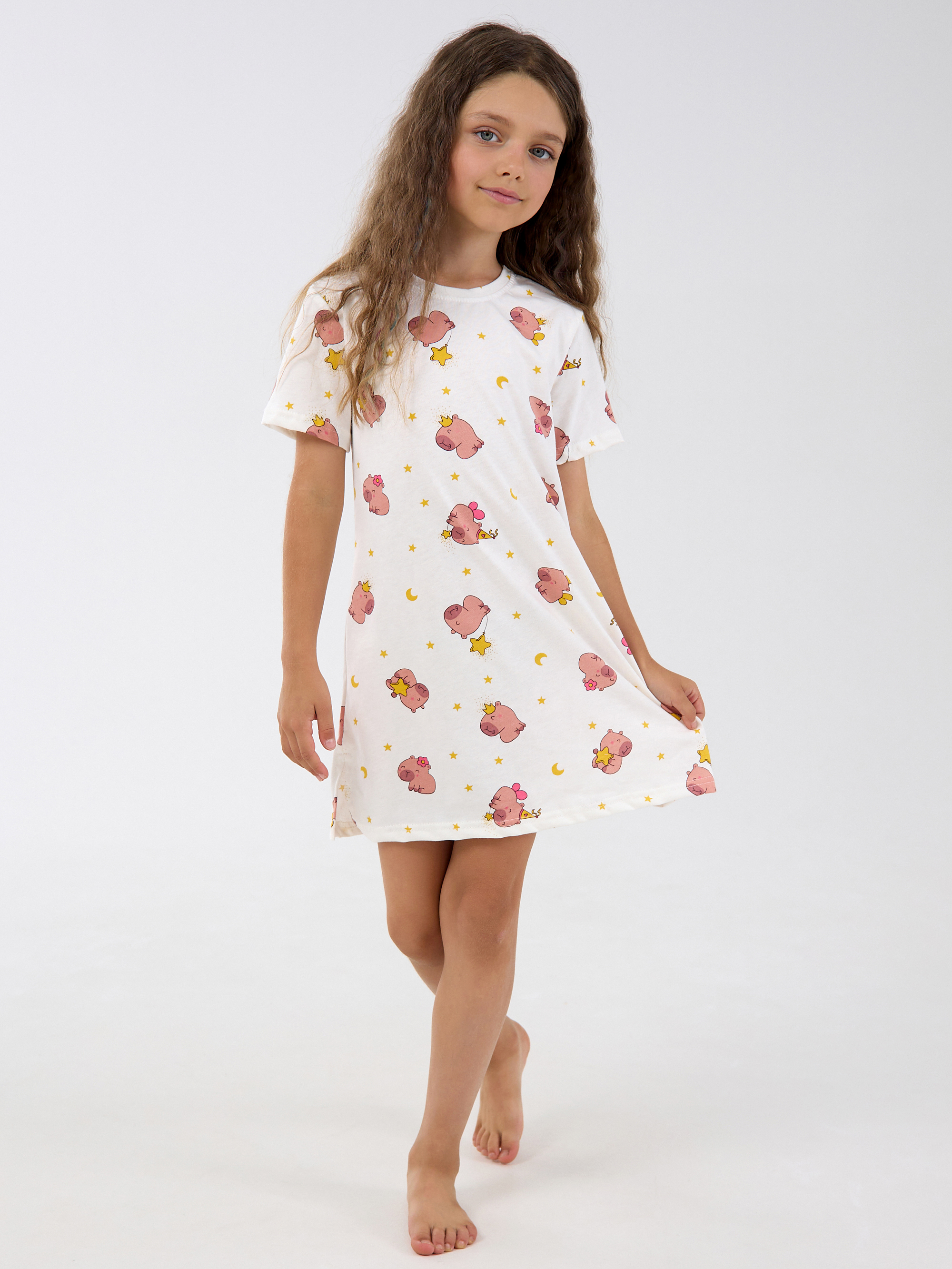 Сорочка ночная YAXX 001--Туника капибара/молочный (К) - фото 1