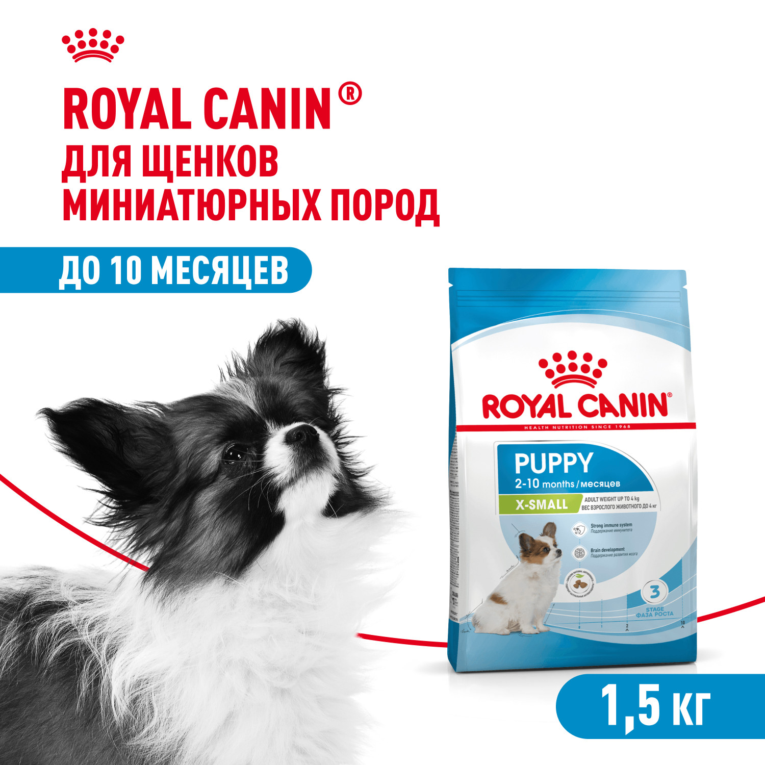 Корм для щенков ROYAL CANIN Junior миниатюрных пород 1.5кг - фото 1