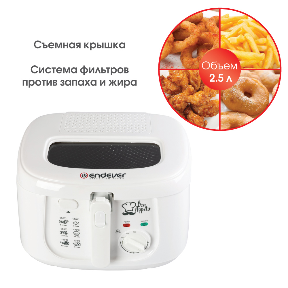 Электрическая фритюрница ENDEVER Skyline FR-111 - фото 8