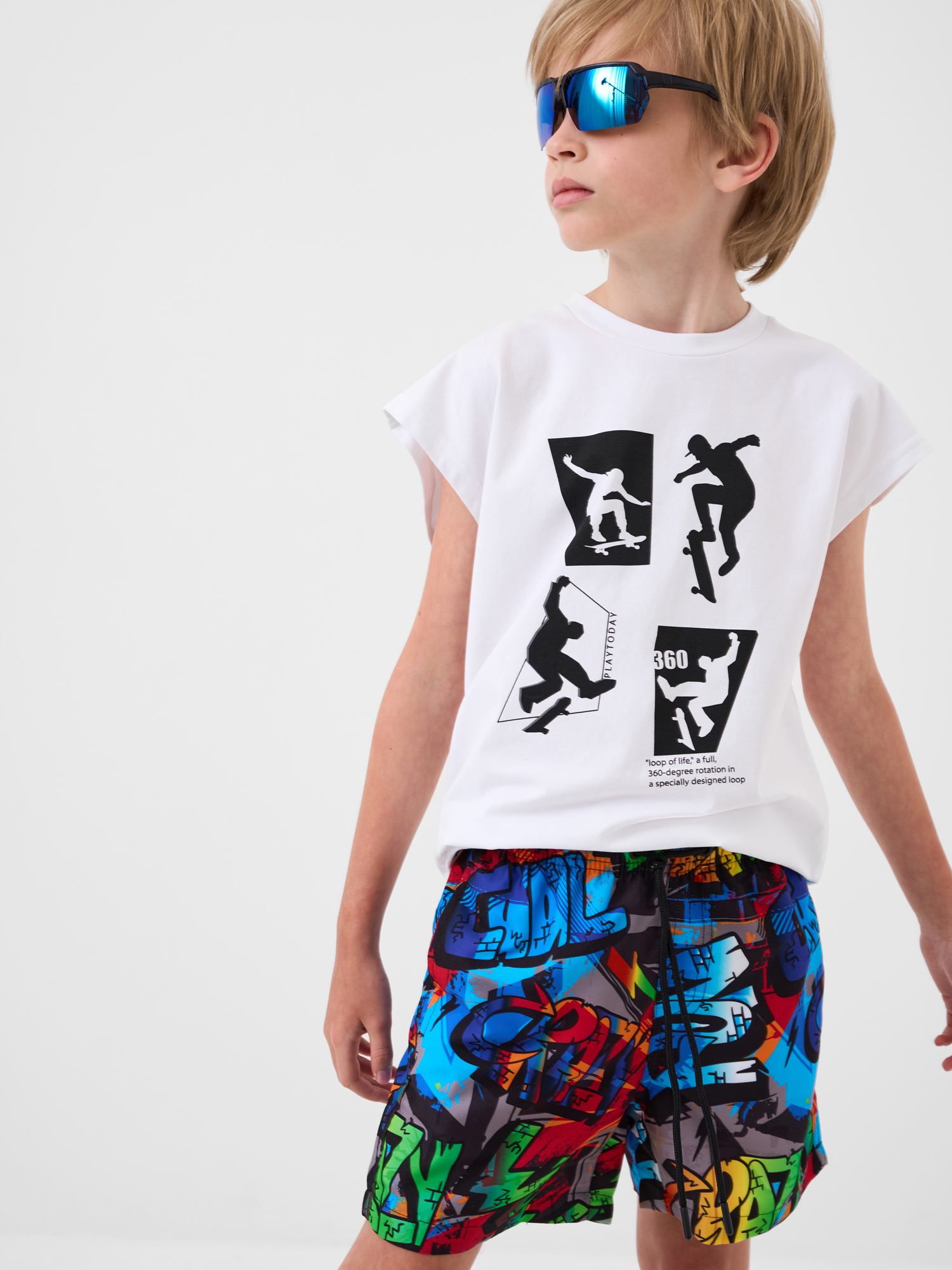 Изображение товара Шорты для плавания PlayToday 164 Средняя длина, быстросохнущие, с UF-защитой