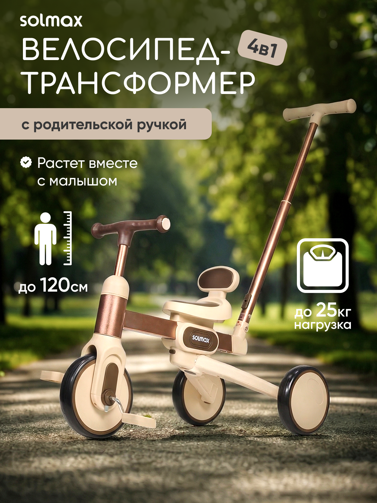 Трехколесный велосипед Solmax - фото 1