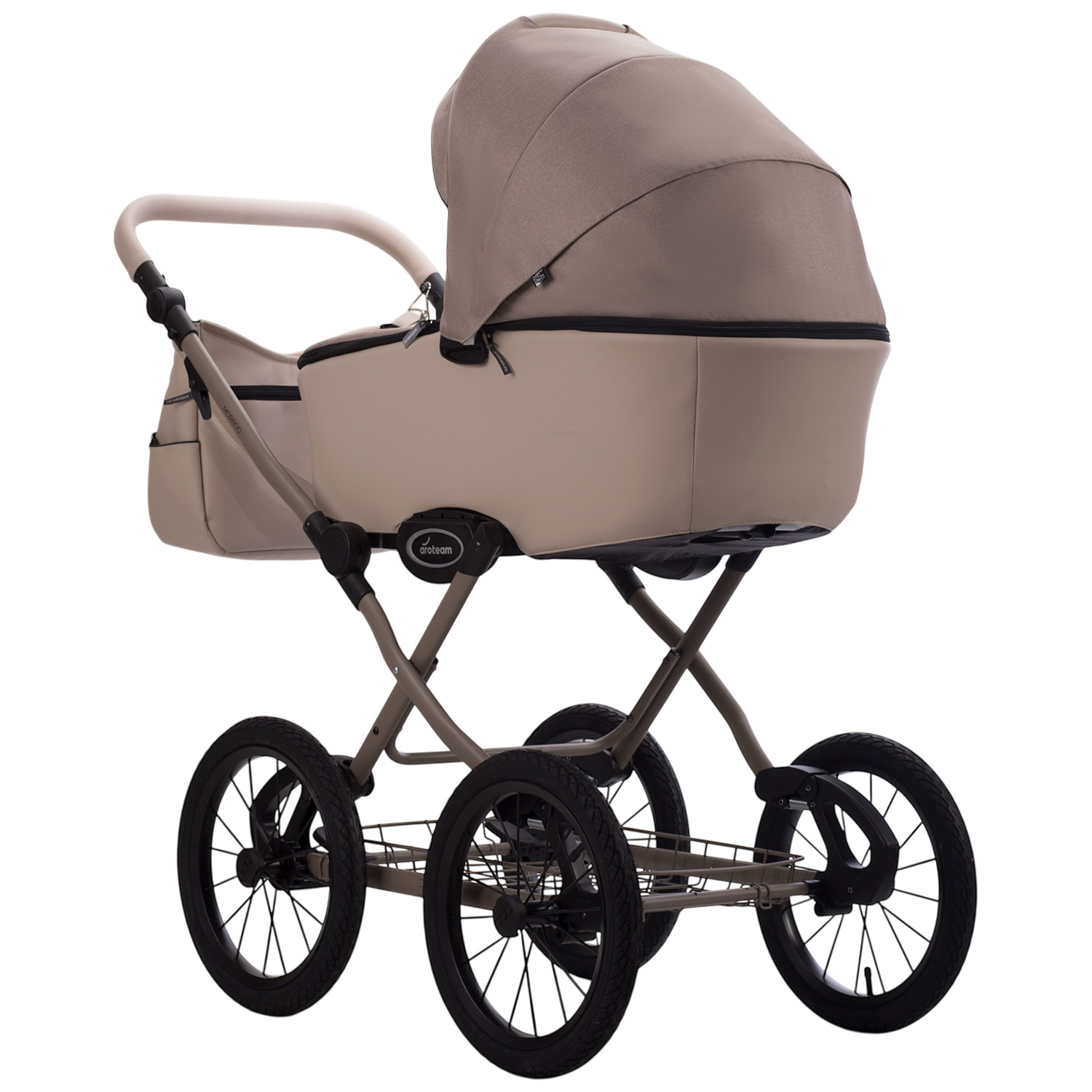 Коляска 2в1 Aroteam Moreno SL беж рама бежевый - фото 2