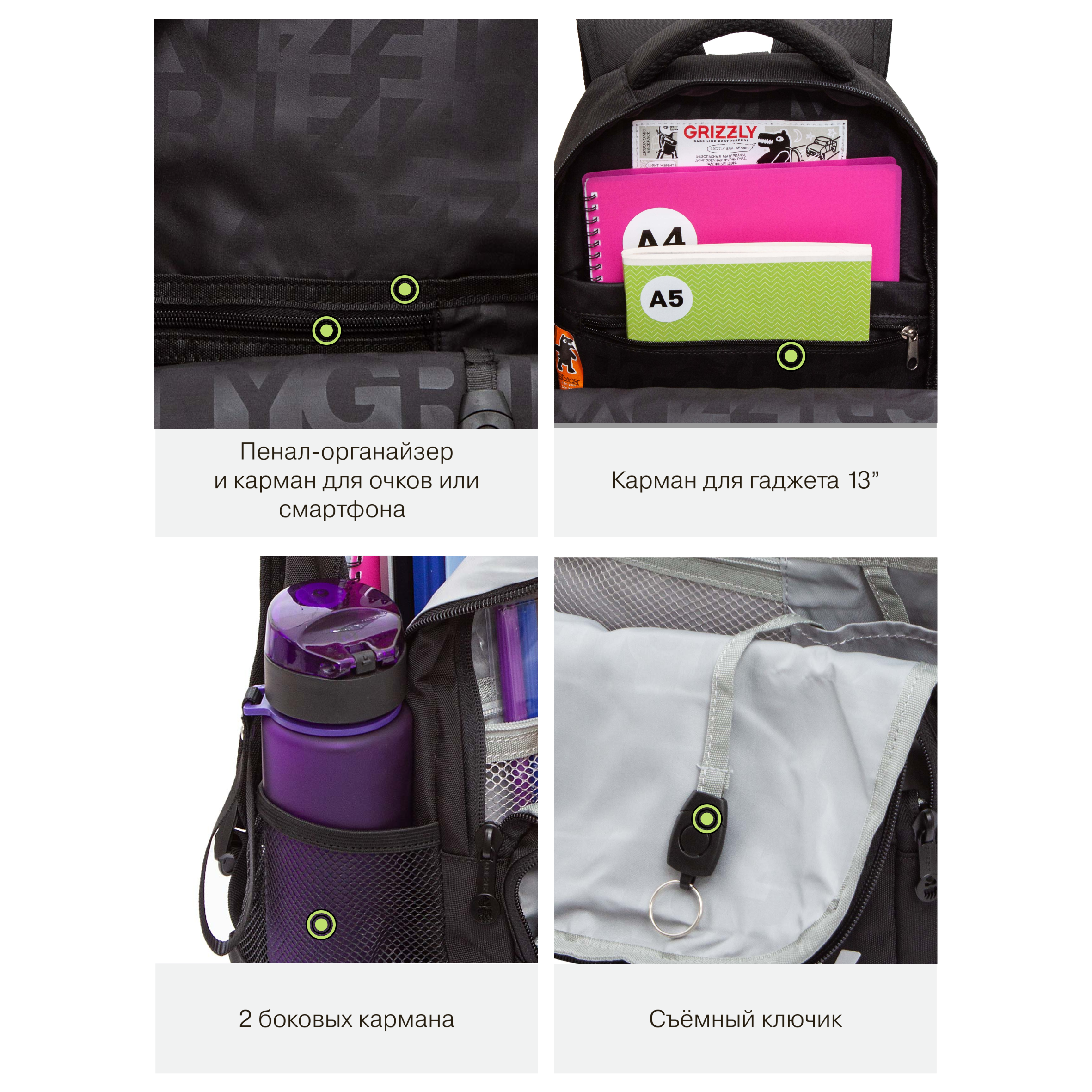 Рюкзак Grizzly для мальчика - фото 11
