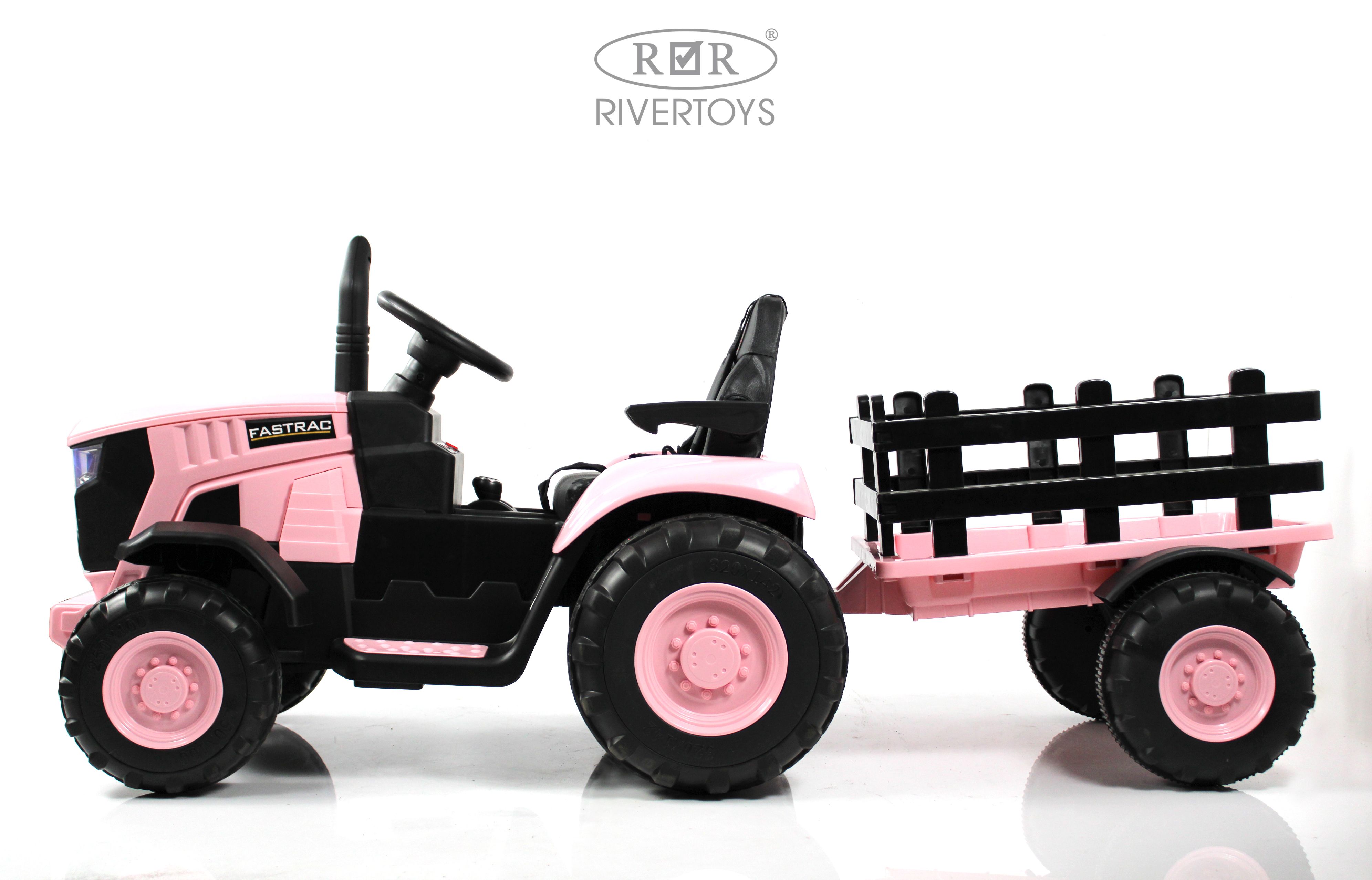 Электромобиль RIVERTOYS O555OO-PINK С пультом ДУ - фото 8