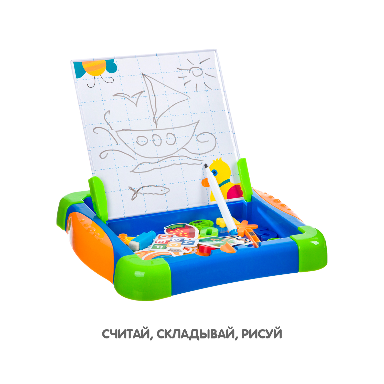 Настольная игра Bondibon магнитная Считаем и рисуем - фото 6