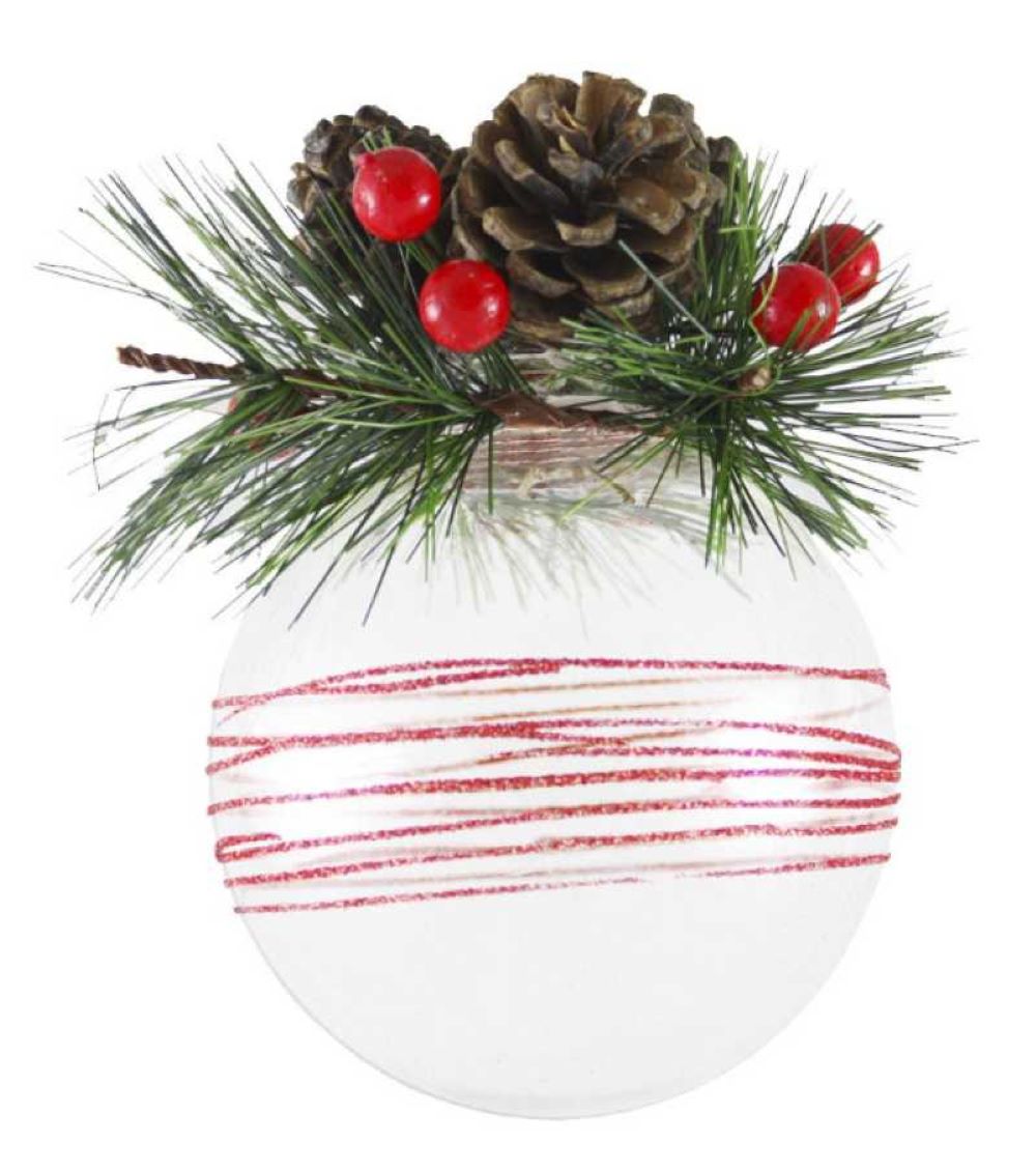 Украшение ёлочное Магия праздника Шар с шишками 12 см (3шт) - фото 1