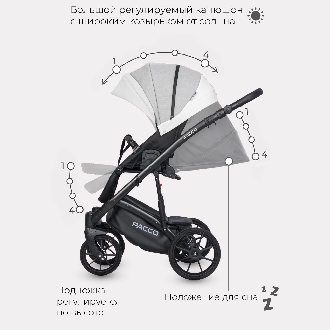 Коляска 3в1 Riko Basic Pacco - фото 4