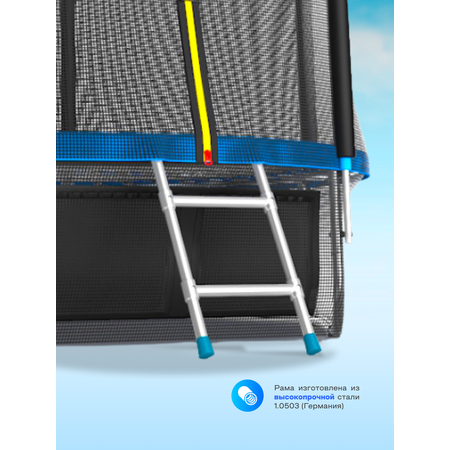 Батут каркасный EVO JUMP EVO jump Батут каркасный EVO JUMP External 10ft blue с защитной сеткой, диаметр 305 см