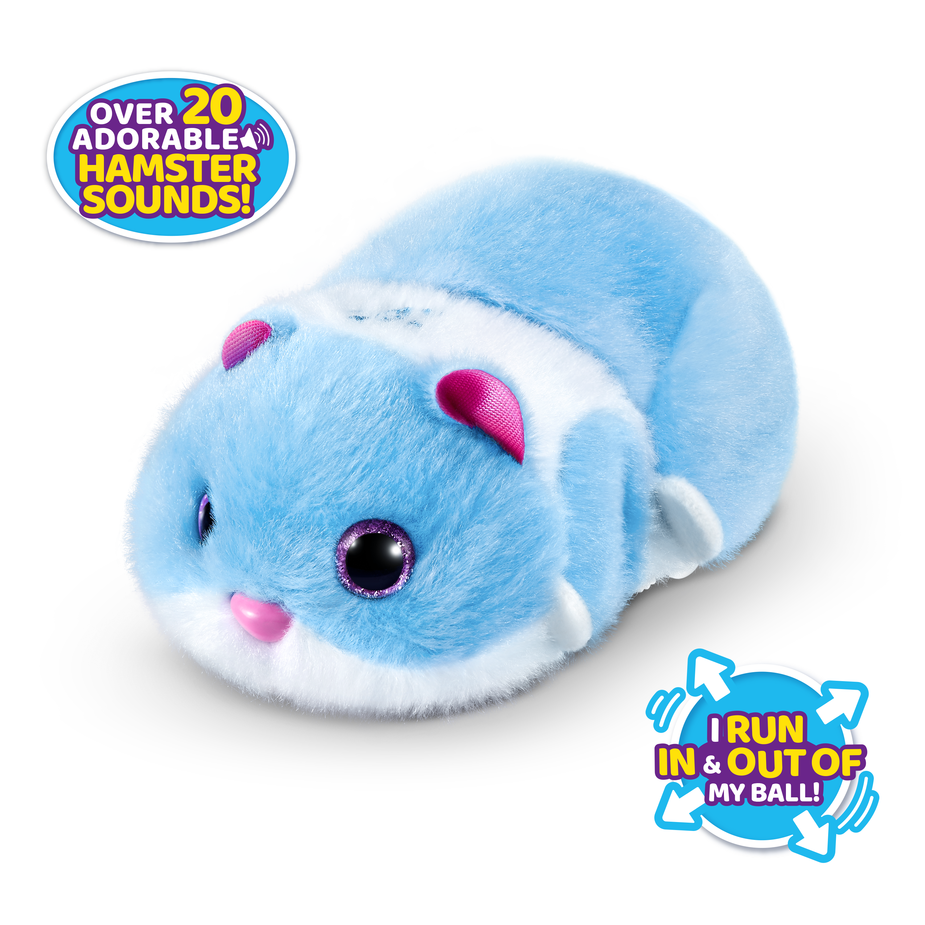 Мягкая игрушка Zuru Pets Alive Хомяк синий Hamstermania - фото 7