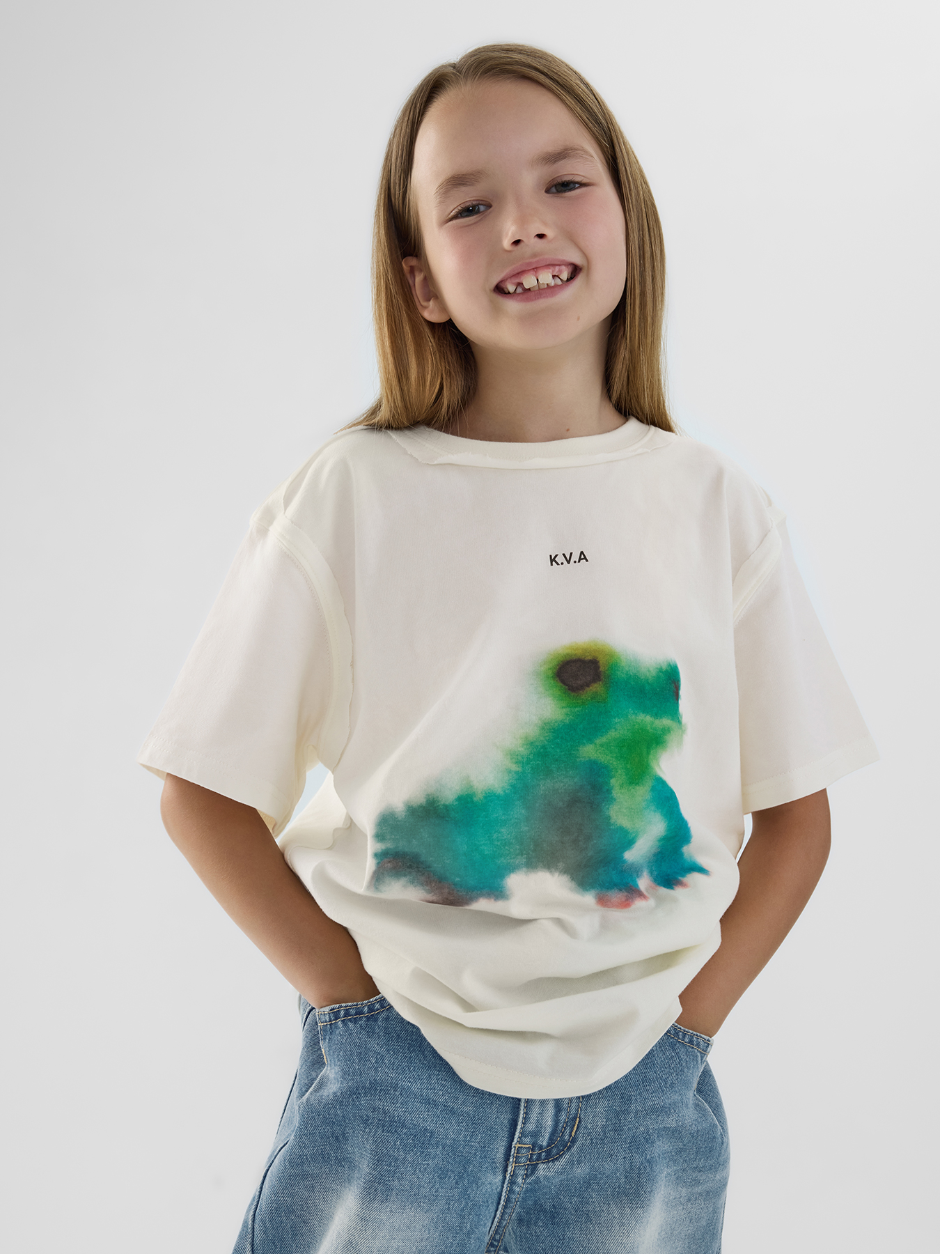 Футболка Happy Baby 88297-1_milky-(frog) - фото 1