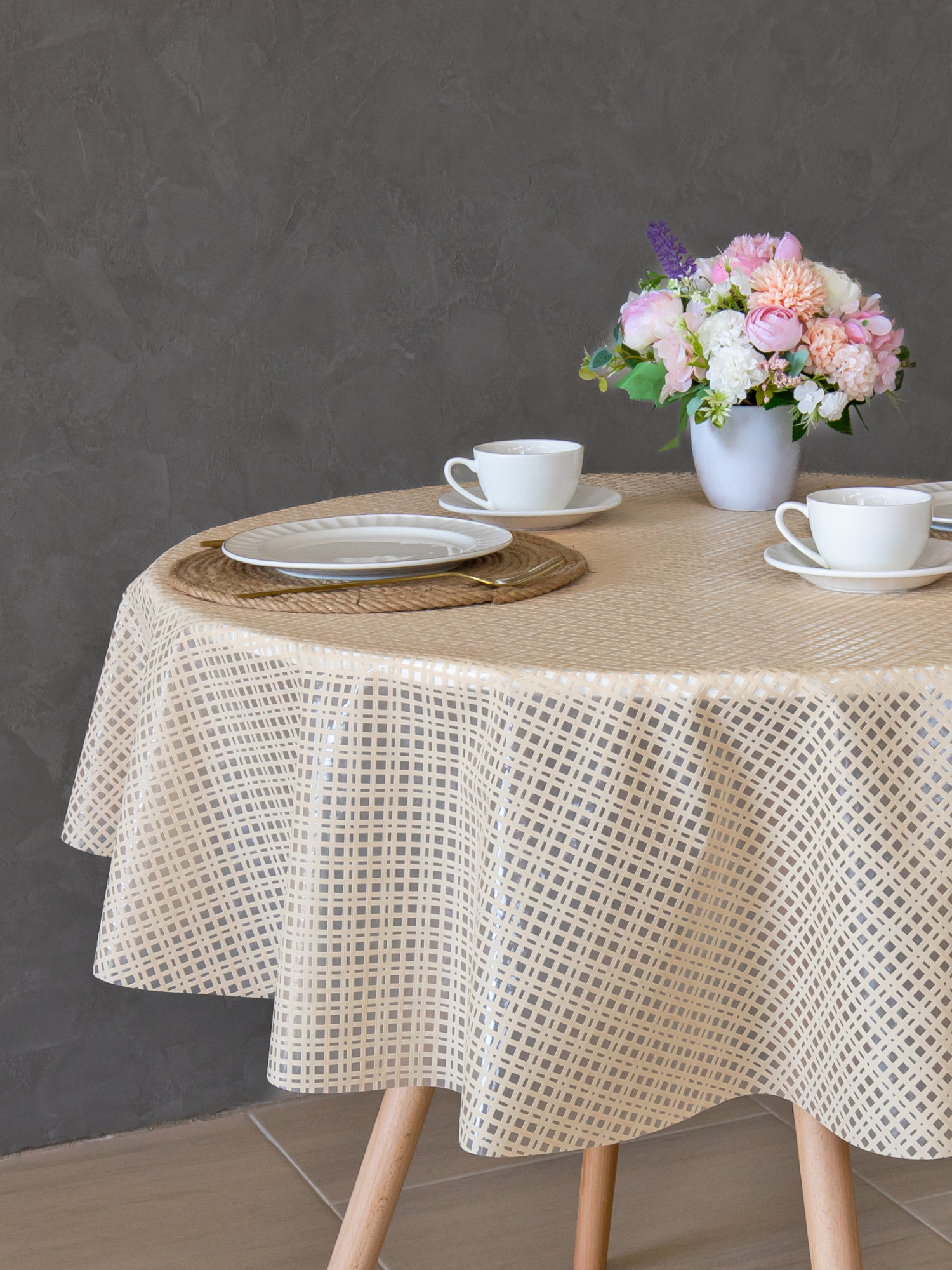 Скатерть круглая на стол VILINA Элегия d-128 см - фото 6