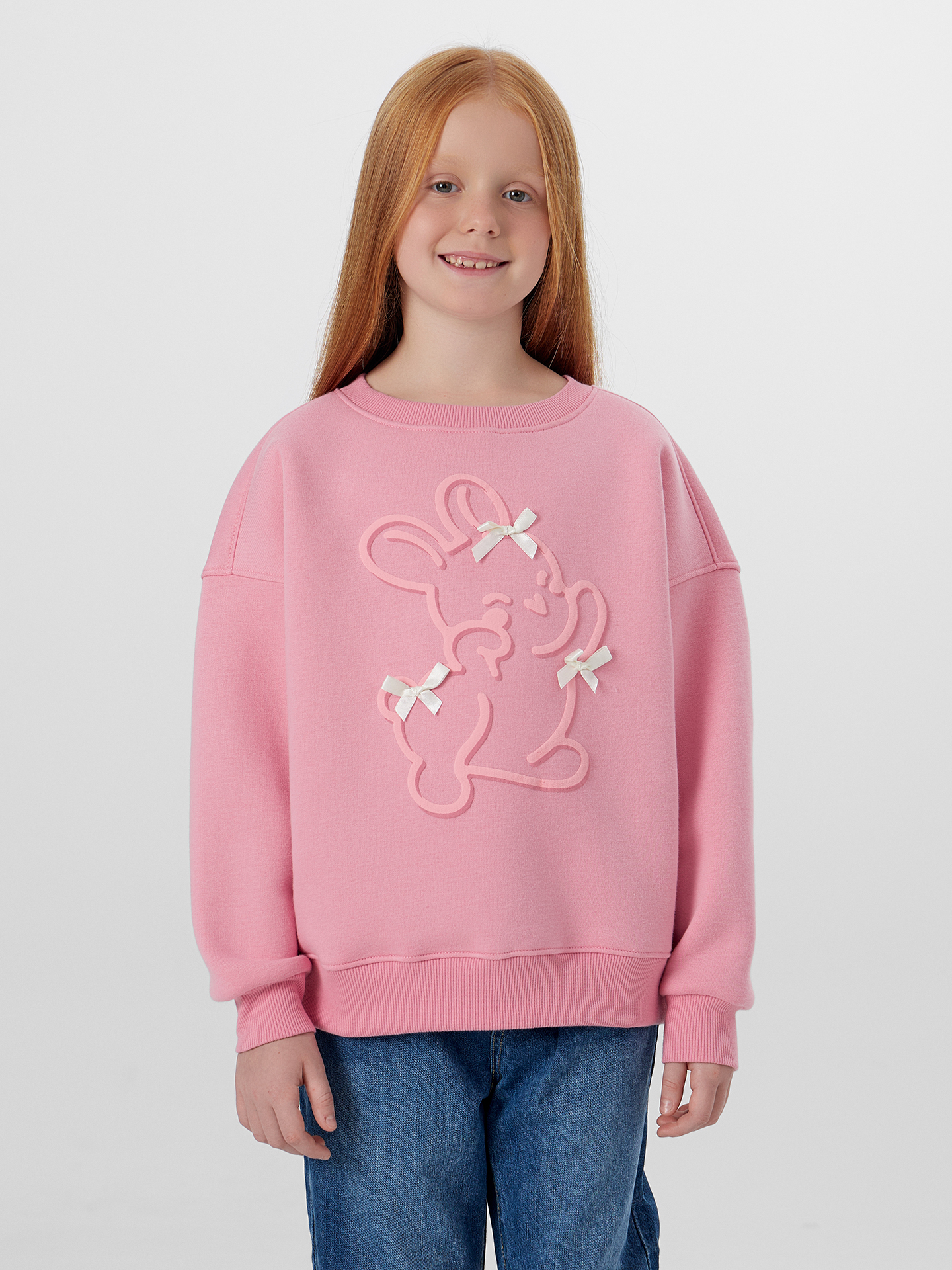 Свитшот Mark Formelle (Марк Формэль) 127978/розовый +печать - фото 1