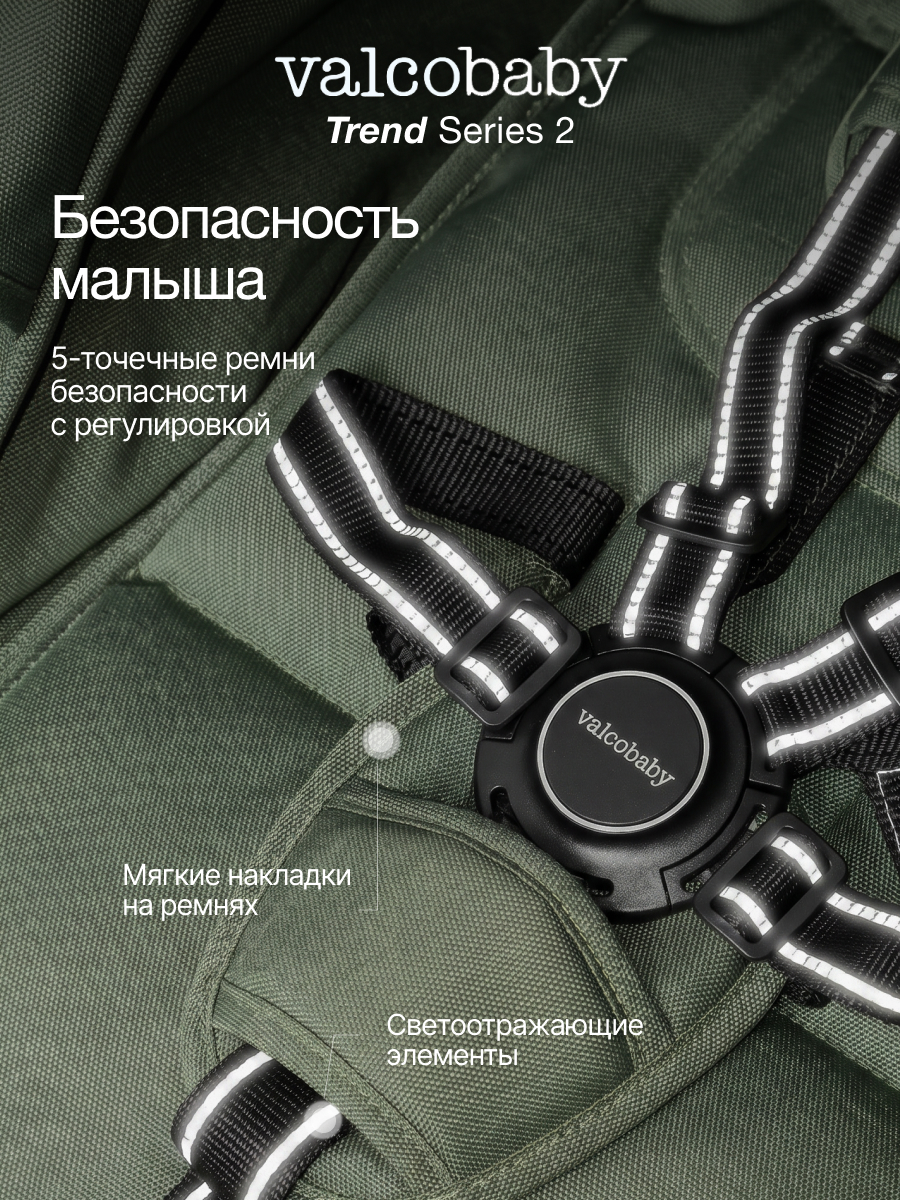 Коляска прогулочная Valco baby Trend серия 2 зеленый - фото 13