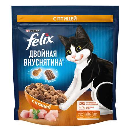Корм для кошек Felix Двойная вкуснятина с птицей 600г