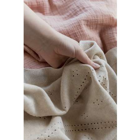 Плед вязаный BIBS Pointelle - Ivory 70х100 см