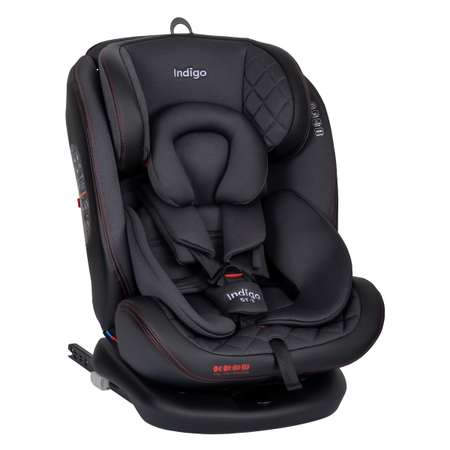 Автокресло Indigo Aero, черный-красный Isofix 0+/1/2/3 (0-36 кг)