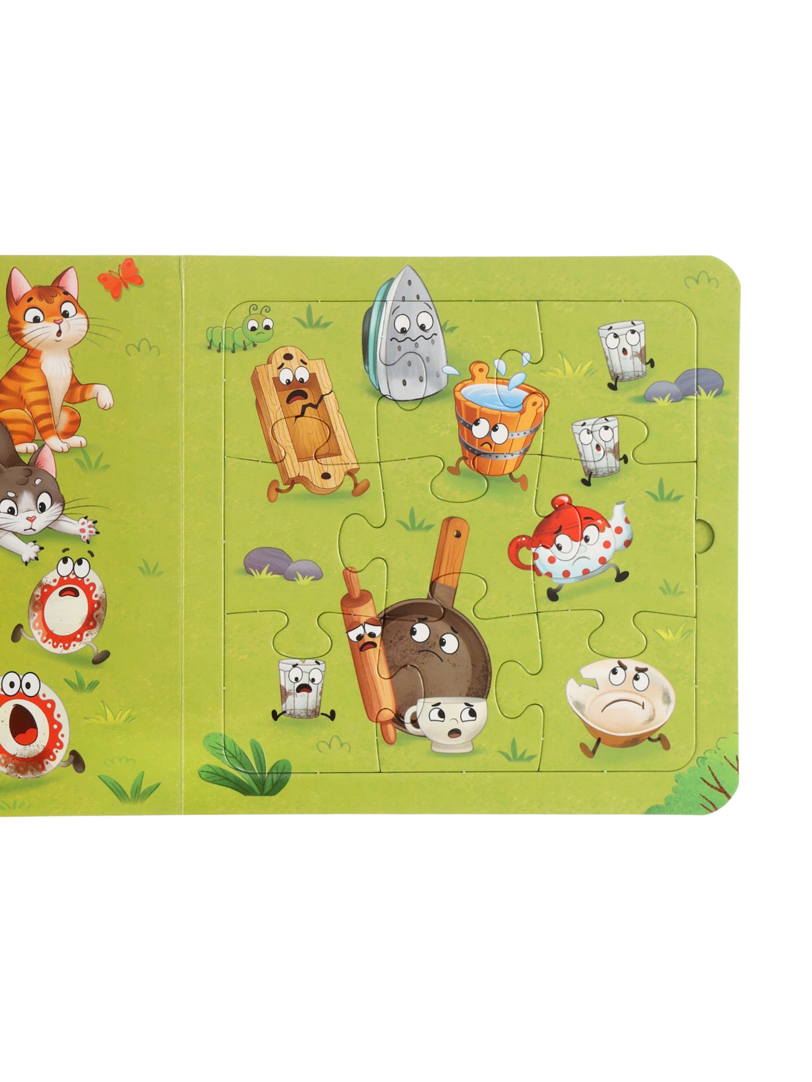 Книга картонная Буква-ленд Сказки в пазлах 5 пазлов 12 стр Корней Чуковский - фото 9