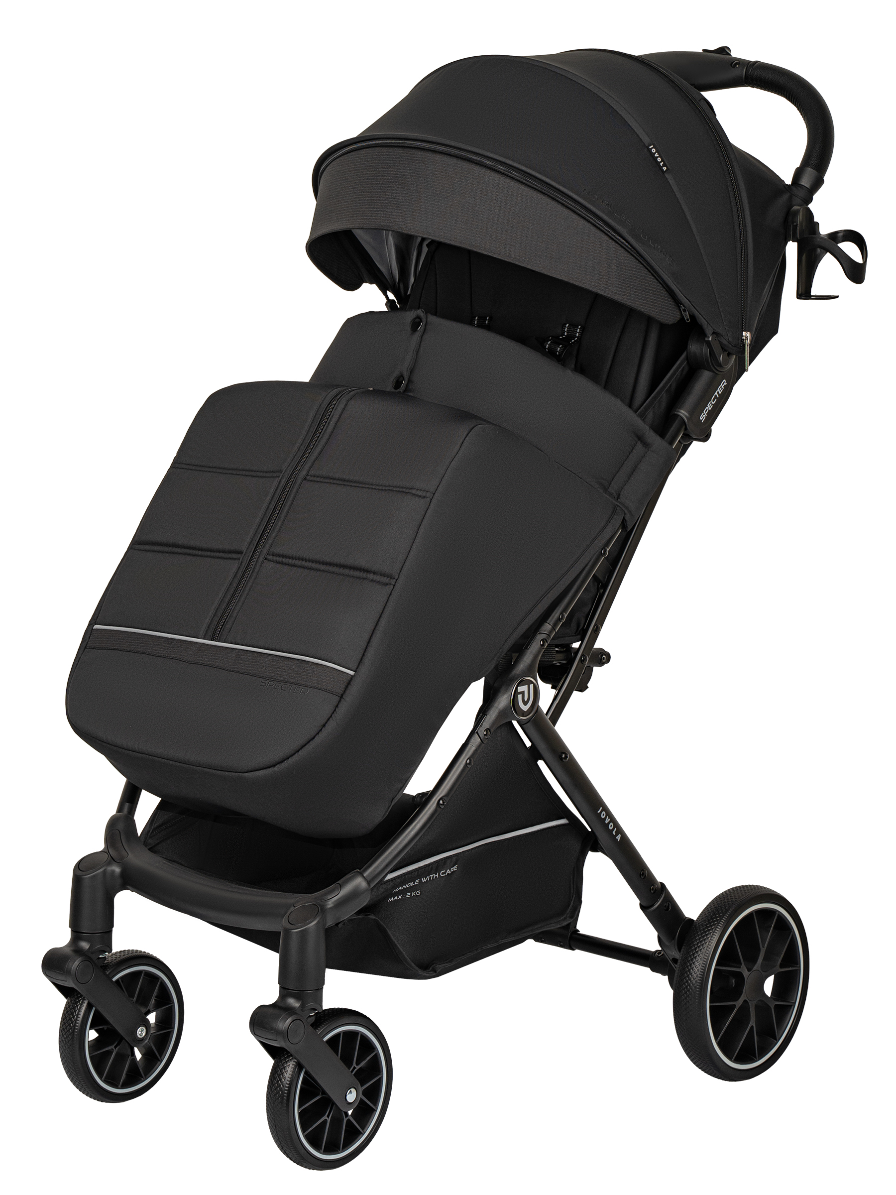 Коляска прогулочная JOVOLA Specter черный - фото 19