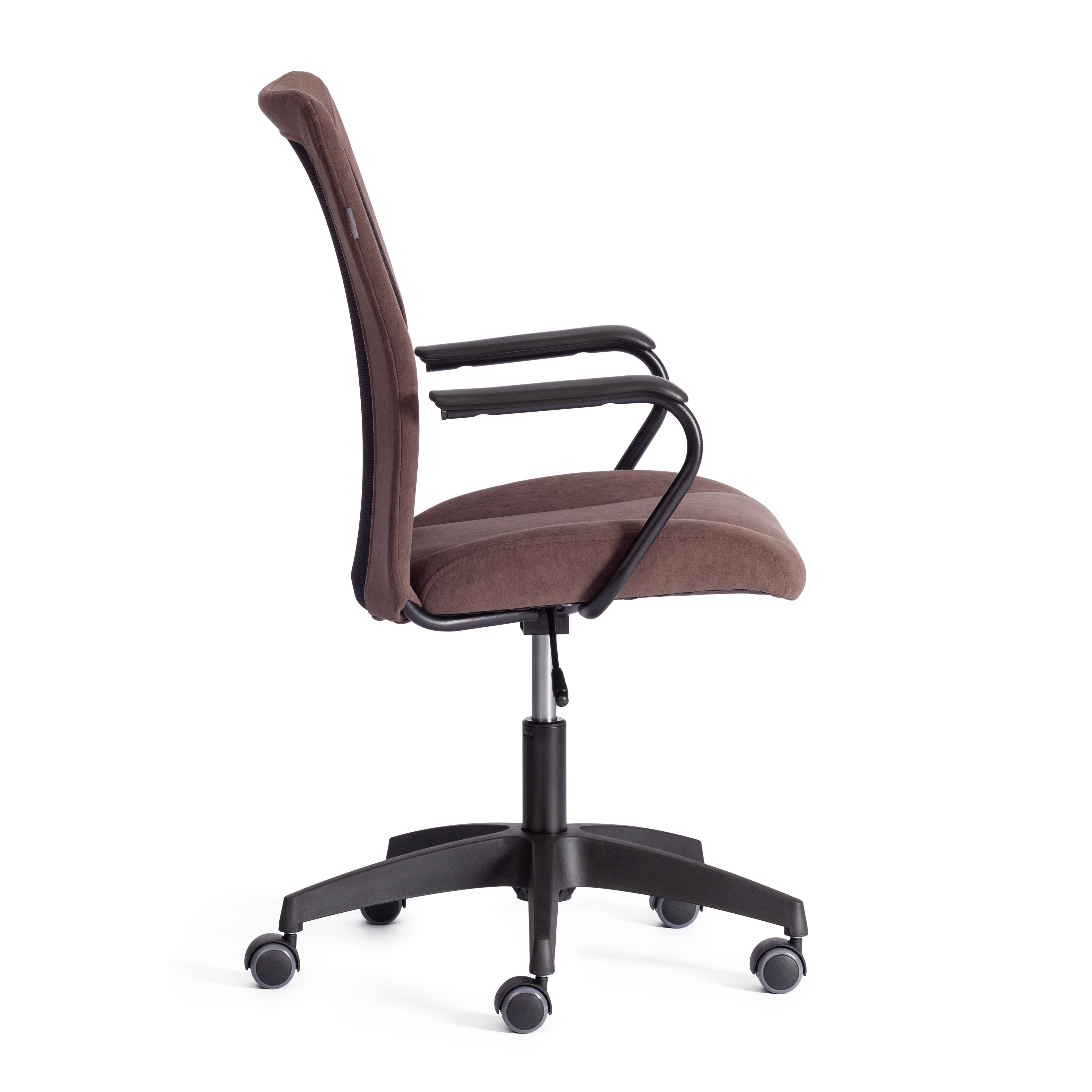 Компьютерное кресло TETCHAIR Стафф флок коричневый черный - фото 3