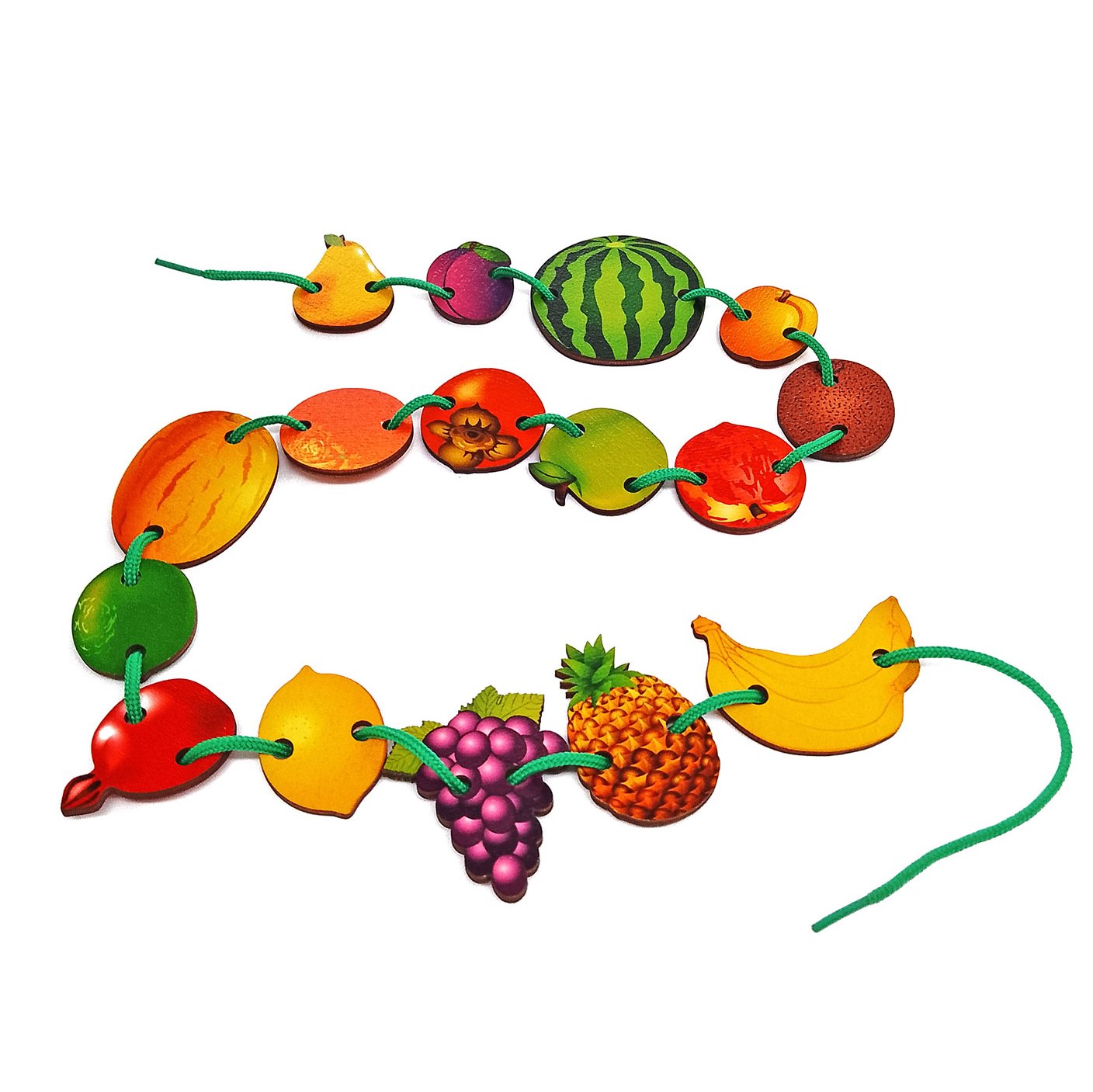 Игрушка Нескучные игры шнуровка Фрукты - фото 2