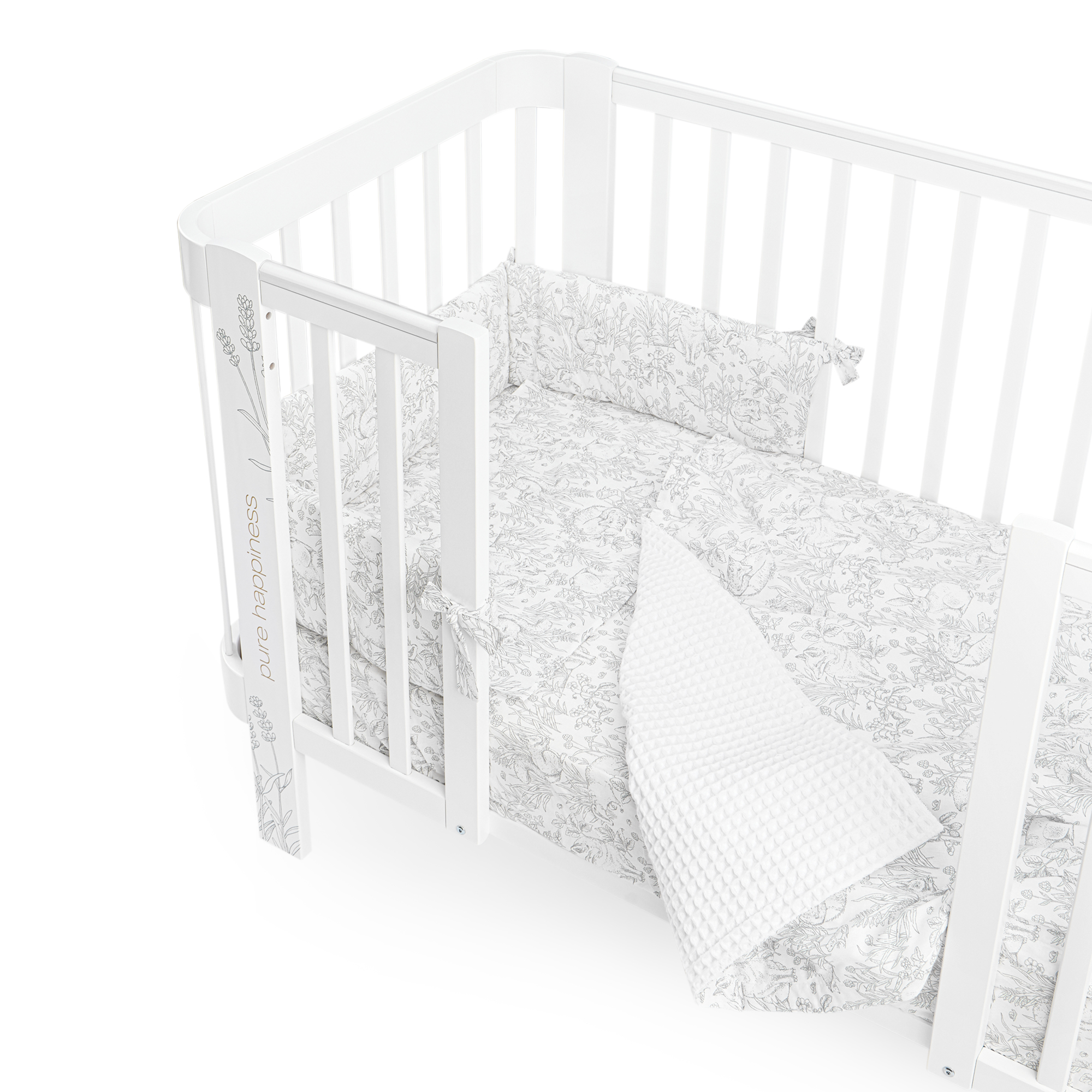 Бортик в кроватку Happy Baby 150х20 см три секции - фото 10