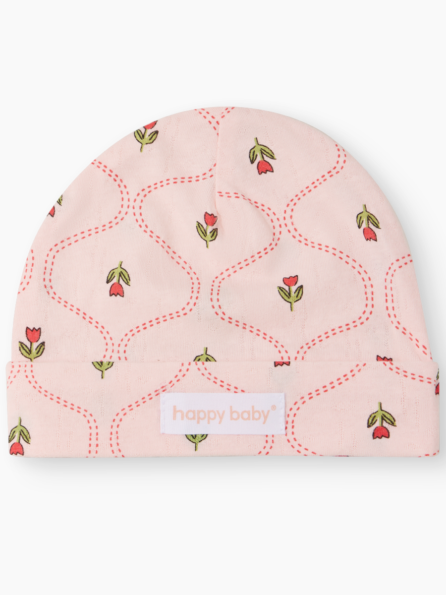 Шапочка 2 шт Happy Baby 90148-0_white-pink - фото 4