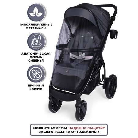 Коляска прогулочная BabyCare Venga Тёмно-серый серый